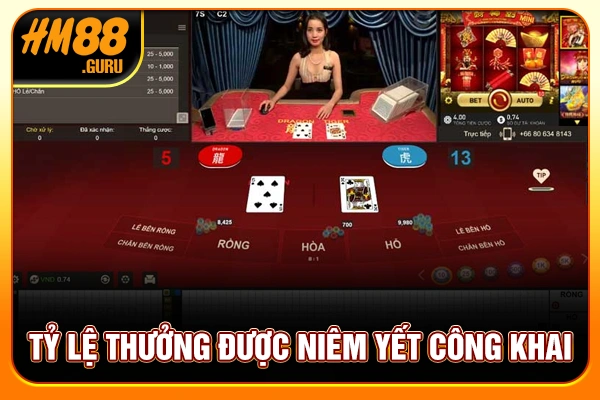 Tỷ lệ thưởng được niêm yết công khai